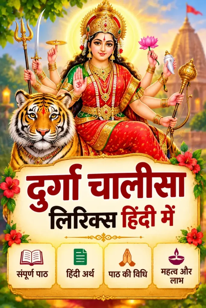 दुर्गा चालीसा लिरिक्स हिंदी में: संपूर्ण पाठ, अर्थ और पाठ की विधि
